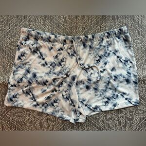 LUCKY BRAND Blue & White Tie-Dye Pajama Shorts - XL